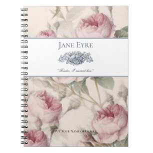 Jane Eyre - Reader I Married Him - Doves Floral Notebook