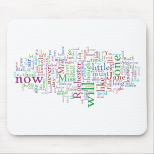 Jane Eyre Word Cloud Mouse Mat