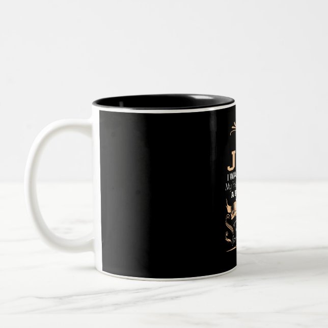 Jane Girl Name Definition Two-Tone Coffee Mug (Left)