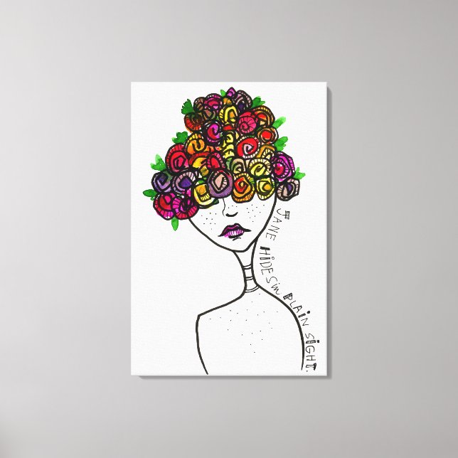 Jane Hides in Plain Sight Canvas Print (Front)