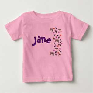 Jane, Name With Australian Wildlife, Baby T-Shirt