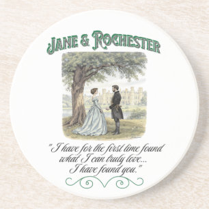 Jane & Rochester Thornfield Hall Romantic Quote  Coaster