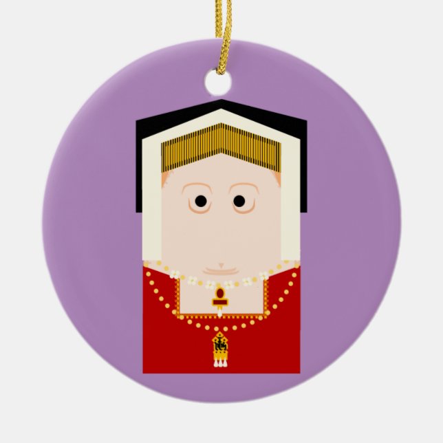 Jane Seymour Ceramic Tree Decoration (Front)