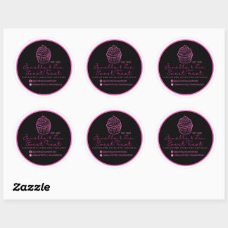 Janella&Zin Cake Logo Classic Round Sticker