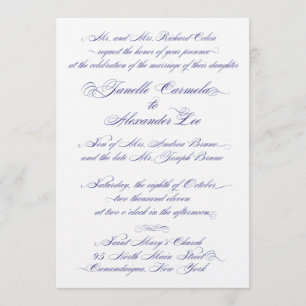 Janelle wedding invitation