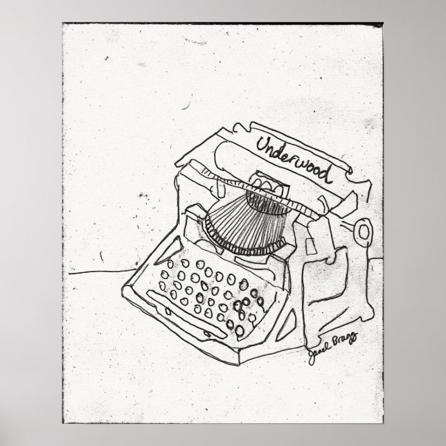 Janel's Antique Typewriter Poster (Front)