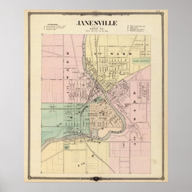 Janesville, county seat of Rock Co Poster (Front)