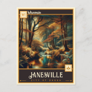 Janesville, Wisconsin Vintage Postcard
