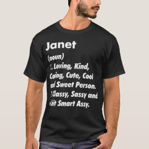 Janet Definition Personalised Funny Birthday Gift T-Shirt