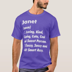 Janet Definition Personalised Funny Birthday Gift  T-Shirt