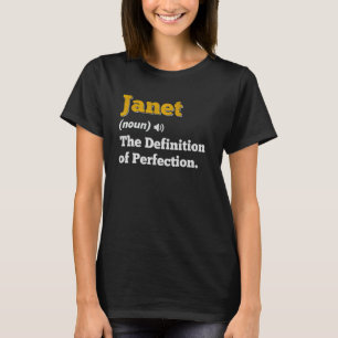 Janet Gift Name Personalised Birthday Name Definit T-Shirt