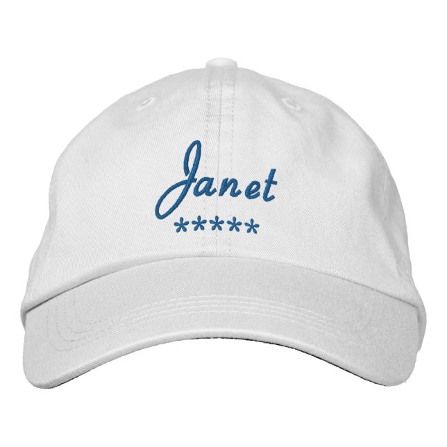 Janet Name Embroidered Hat (Front)