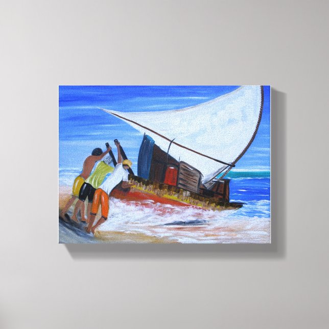 Jangadeiros Canvas Print (Front)