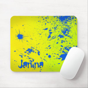 Janina Template For Your Name Ink Blot Stained Mouse Mat