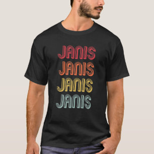 JANIS Gift Name Personalised Retro Vintage 80s 90s T-Shirt