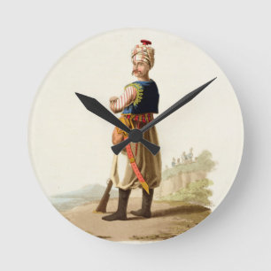 Janissary, from 'Costumes of the Various Nations', Round Clock