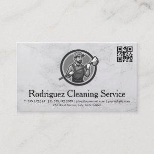 Janitor Cleaning Servicemen Business Card