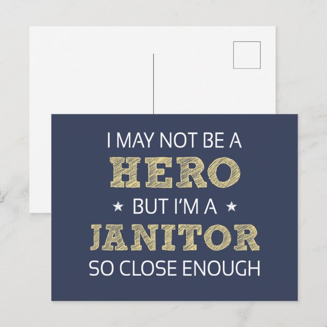Janitor Humour Novelty Postcard (Front/Back)