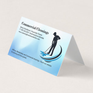 Janitor Mopping   Home Cleaning Business Card
