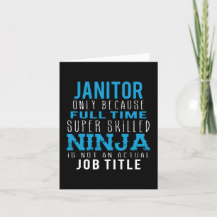 Janitor Ninja Humour  Thank You Card