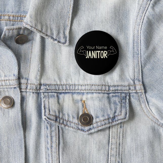 Janitor Or Caretaker Design Facility Manager 6 Cm Round Badge (In Situ)