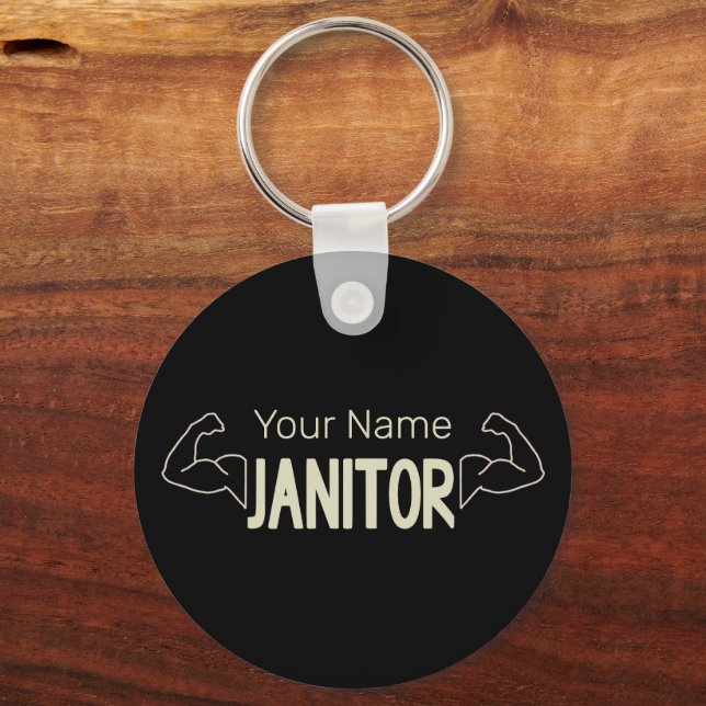Janitor Or Caretaker Design Facility Manager Key Ring (Front)