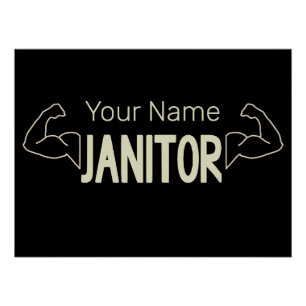 Janitor Or Caretaker Design Facility Manager Poster