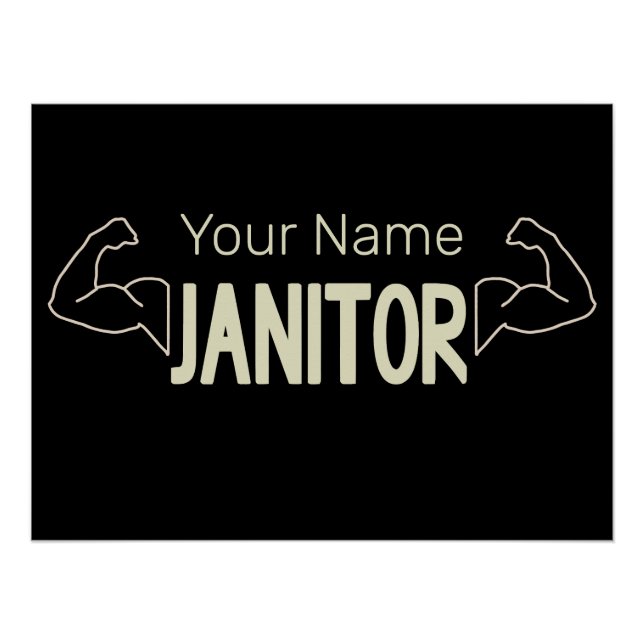 Janitor Or Caretaker Design Facility Manager Poster (Front)