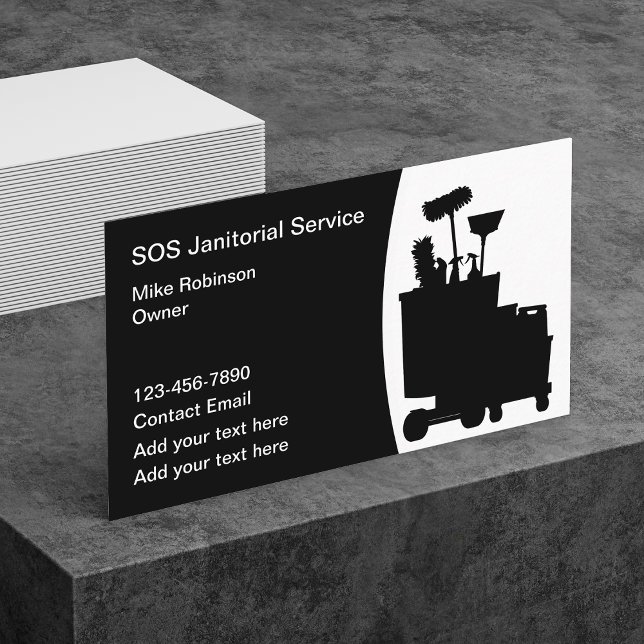 Janitorial Cleaning Services Business Card (Creator Uploaded)