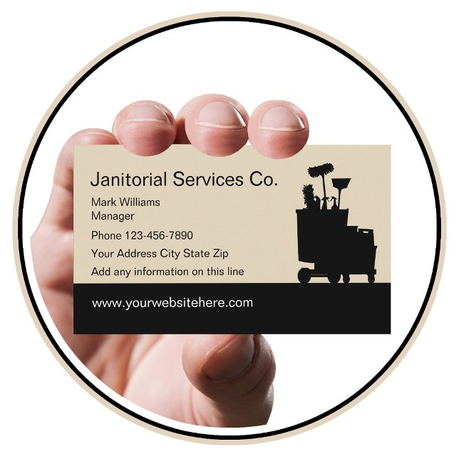 Janitorial Services Business Card Design (Creator Uploaded)