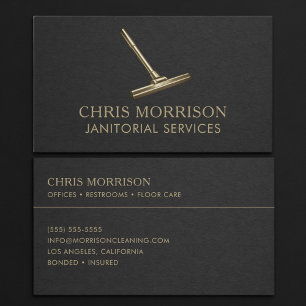 Janitorial Services Professional Business Card