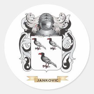 Jankovic Coat of Arms (Family Crest) Classic Round Sticker