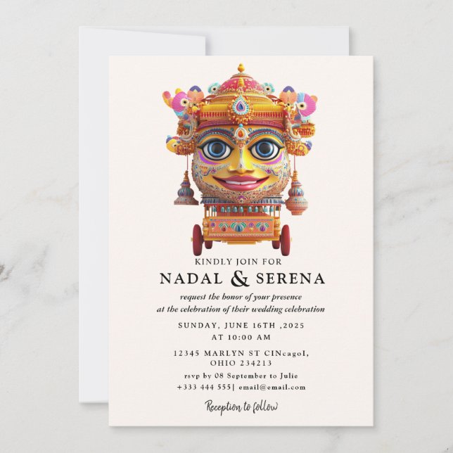 janmashtami Wedding Invitation (Front)