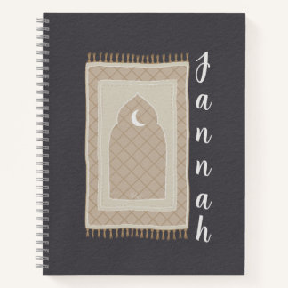 Jannah prayer mat inspired notebook