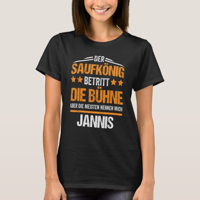 Jannis Saufkönig Beer Mallorca Personal Sports T-Shirt (Front)