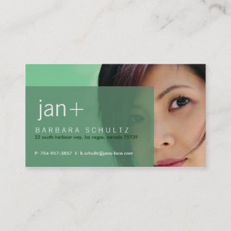 Jan's Face [green] Business Cards
