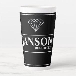 Janson Name Meaning Birthday Gift Diamond Black Latte Mug