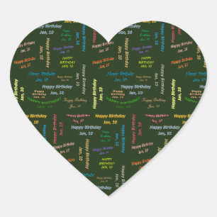 January, 10 Birthday Sticker