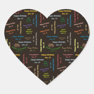 January, 12 Birthday Sticker