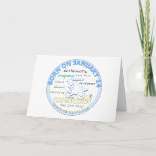 January 14th Birthday - Capricorn Card