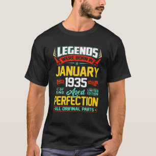 January 1935 87Th Birthday Gift 87 Year Old Men Wo T-Shirt