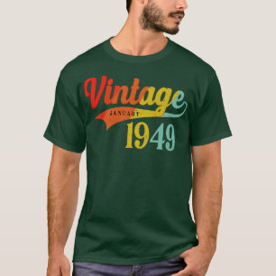 January 1949 Birthday Vintage January 1949 Awesome T-Shirt