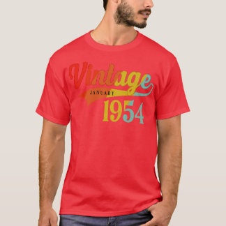 January 1954 Birthday Vintage January 1954 Awesome T-Shirt
