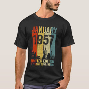 January 1957 66 Years Of Being Awesome T-Shirt
