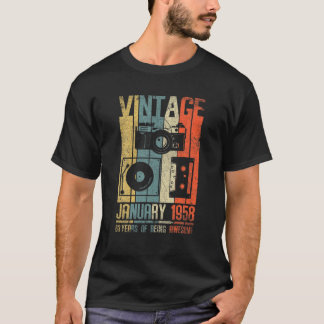 January 1958 T 63 Year Old 1958 Birthday Gift T-Shirt