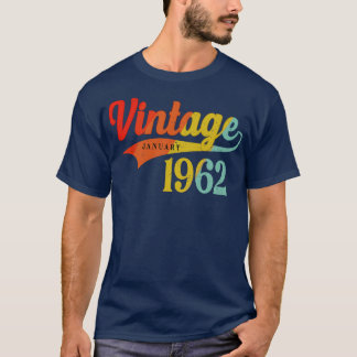 January 1962 Birthday Vintage January 1962 Awesome T-Shirt