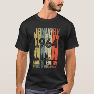 January 1964 58 Birthday 58 Year Old 1964 Birthday T-Shirt