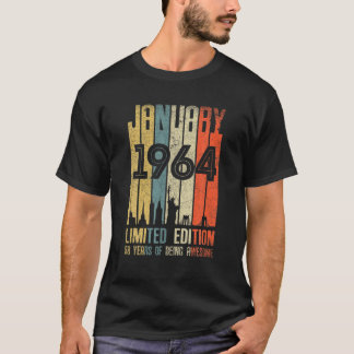 January 1964 58 Birthday 58 Year Old 1964 Birthday T-Shirt
