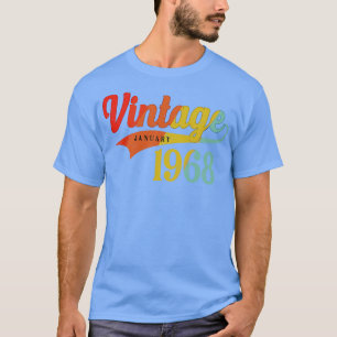 January 1968 Birthday Vintage January 1968 Awesome T-Shirt