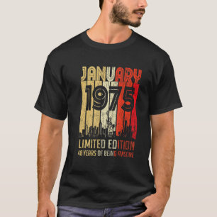 January 1975 48 Years Of Being Awesome T-Shirt
